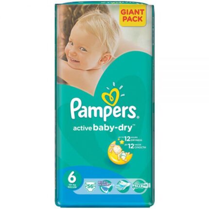 Pampers Active Baby 6 Extra Large 56 pcs